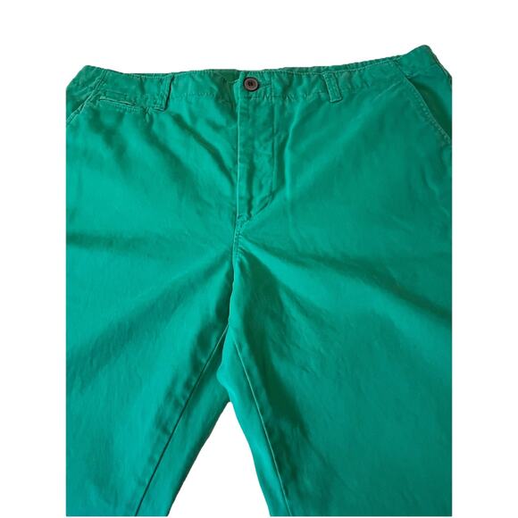 JCP Men’s Green Twill Pants 38x32 100% Cotton Straight Fit Casual Chinos - Picture 4 of 10